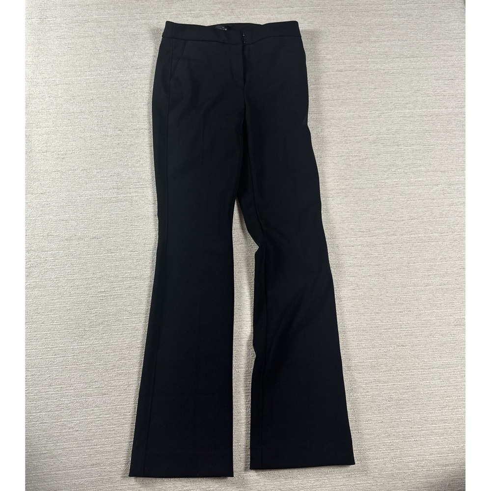 WHBM Slim Black Bootcut Pants Quiet Luxury Office Siren Career Size 2 Long